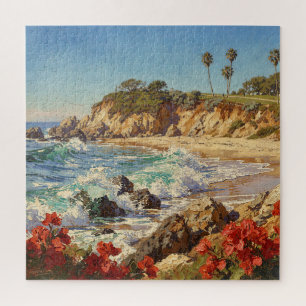  California Beach   Impressionist Coastal Art Jigsaw Puzzle