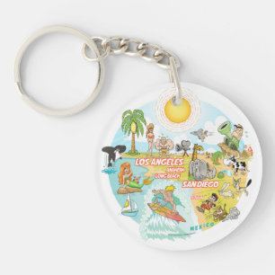 California Beach Key Ring