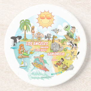 California Beach Life Coaster