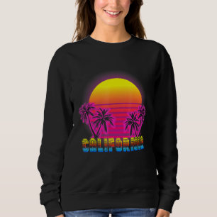 California Beach Life Electro Retro Sunset Love Ca Sweatshirt