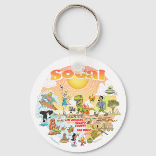California Beach Life Key Ring