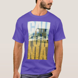 California Beach Lifeguard Late Afternoon Santa T-Shirt