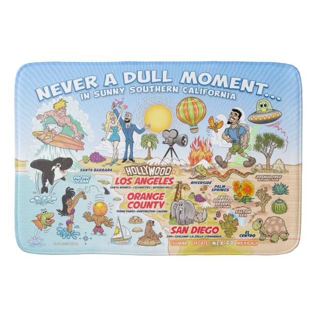 California Beach Paradise Bath Mat (Front)