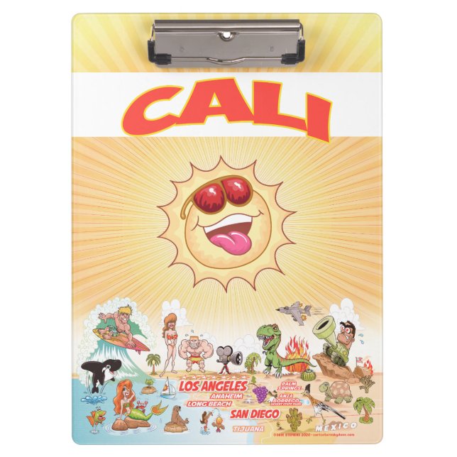 California Beach Paradise Clipboard (Front)