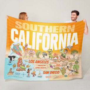 California Beach Paradise Fleece Blanket