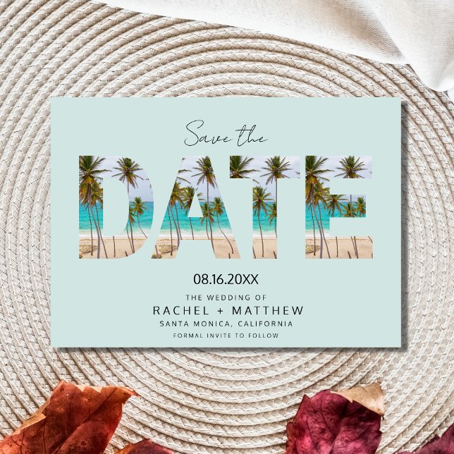 California Beach Photo Wedding Save the Date (Creator Uploaded)