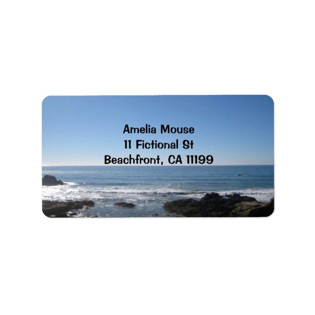 California Beach Photograph Label (Front)