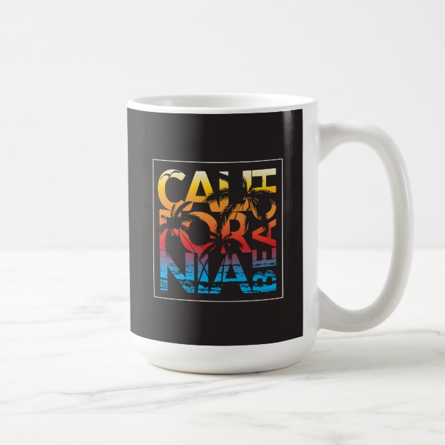 California Beach Poster Coffee Mug (Right)