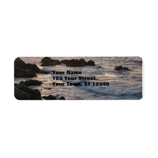 California Beach Return Address Label (Front)