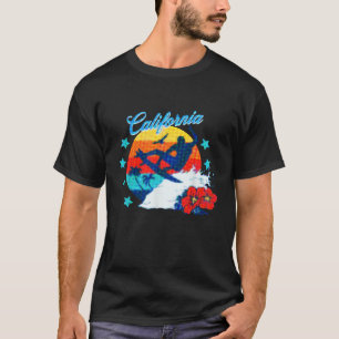 California beach surfing USA woman men children T-Shirt