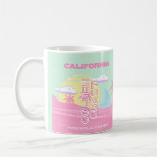 California, Beach, Travel Art, Preppy Coffee Mug