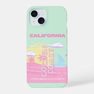 California, Beach, Travel Art, Preppy iPhone 15 Case