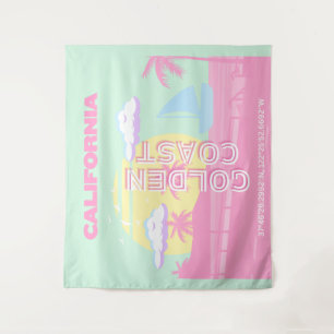 California, Beach, Travel Art, Preppy Tapestry