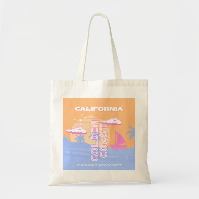 California, Beach, Travel Art Tote Bag (Front)