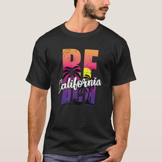 California Beach USA America State T-Shirt (Front)