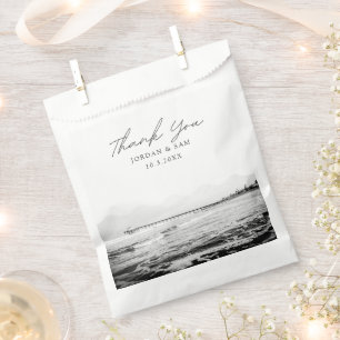 California Beach Wedding Pier Photo Favour Bag