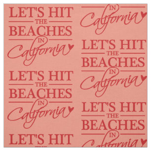 CALIFORNIA BEACHES custom colour fabric