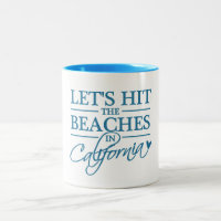 California Beaches mugs - choose style