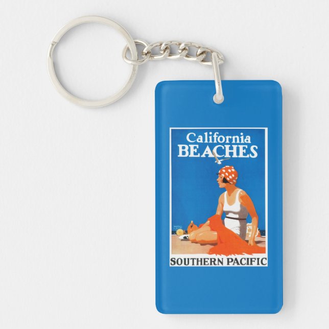 California Beaches Promotional Poster Key Ring (Front)