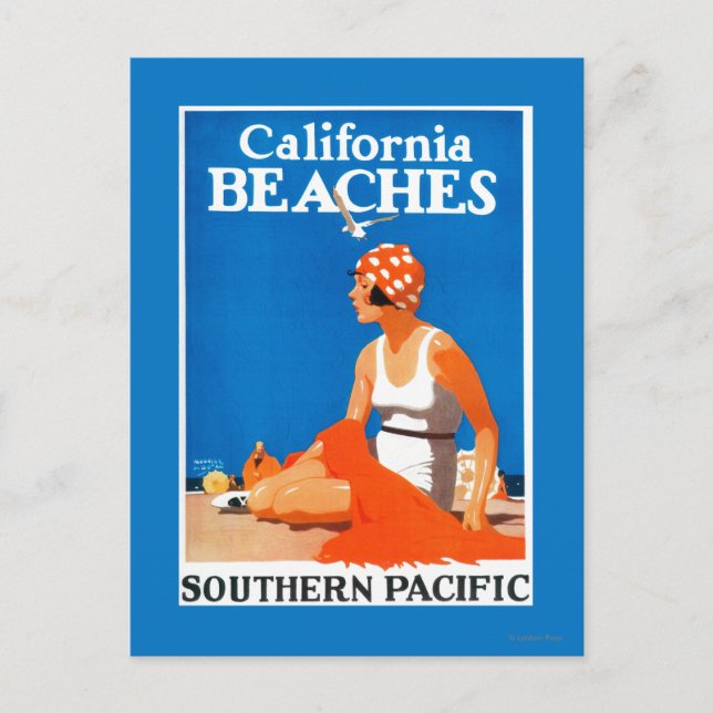 California Beaches Promotional Poster Postcard (Front)