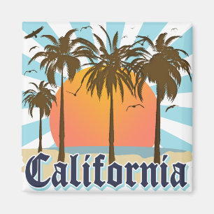 California Beaches Sunset Magnet