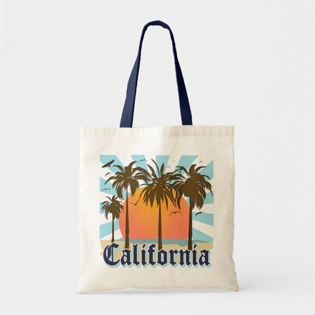 California Beaches Sunset Tote Bag (Front)