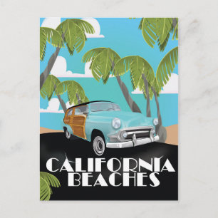 California Beaches Vacation print Postcard