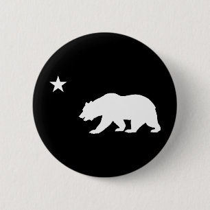 California Bear 6 Cm Round Badge
