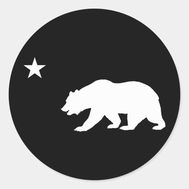 California Bear Classic Round Sticker (Front)