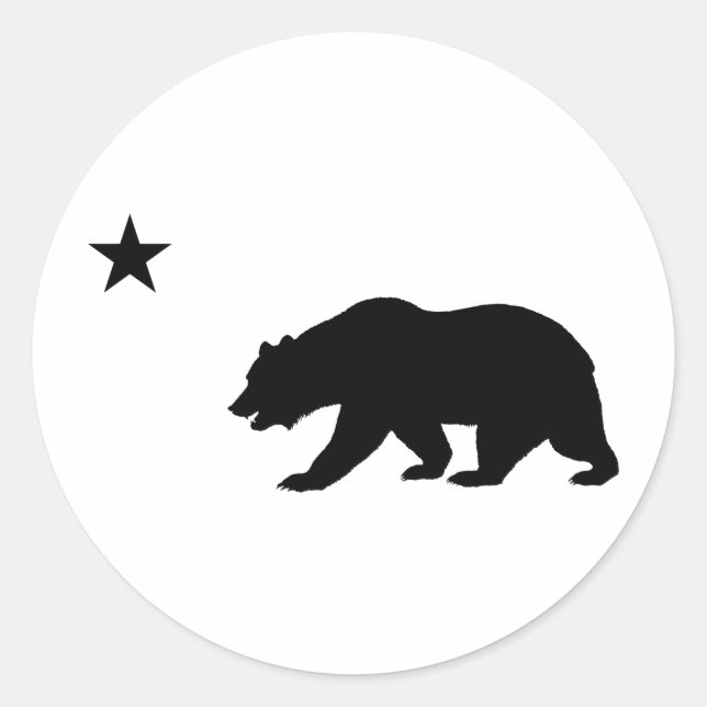 California Bear Classic Round Sticker (Front)