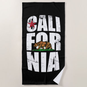 California Bear Flag Beach Towel