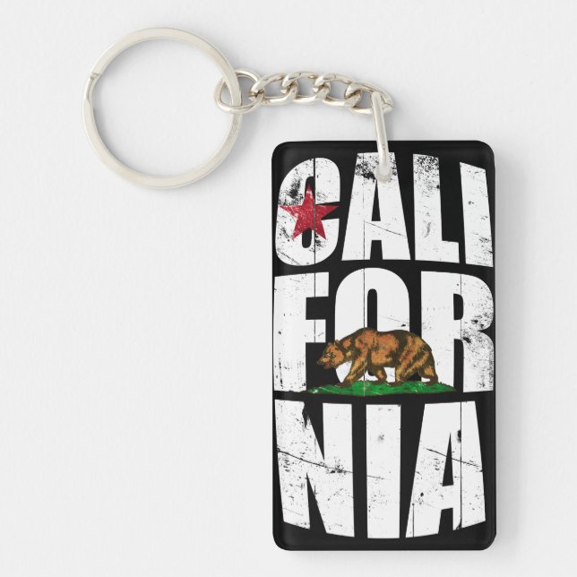 California Bear Flag Key Ring (Front)