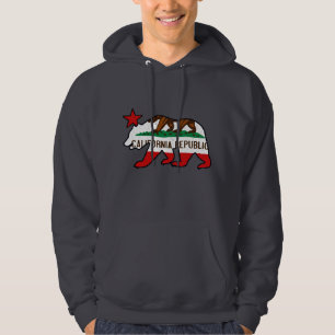California Bear Flag (vintage distressed) Hoodie