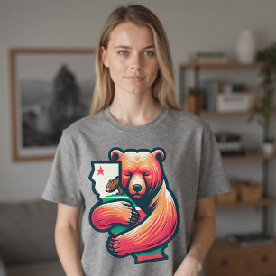 California Bear Hug Grizzly Graphic T-Shirt