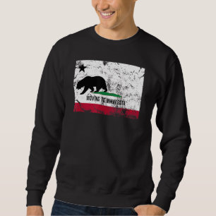 California Bear Is Moving To Minnesota Walking Aw Sweatshirt