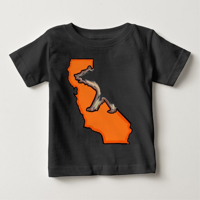 California bear state symbol orange baby outfit baby T-Shirt (Front)