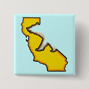 California bear state symbol souvenir button