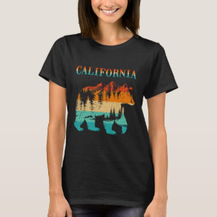 California Bear Vintage Retro Nature Hiking Souven T-Shirt