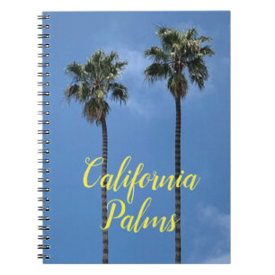 California Blue Sky Palm Trees Notebook