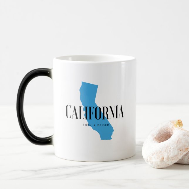 California Born & Raised Magic Mug (With Donut)