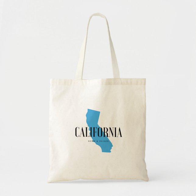California Born & Raised Tote Bag (Front)
