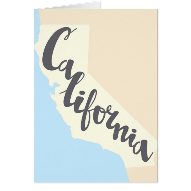 California Brush Lettering With Silhouette Map (Front)