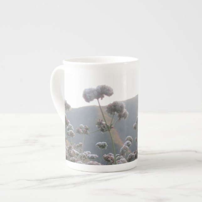 California Buckwheat Flower Bone China Mug (Front Left)