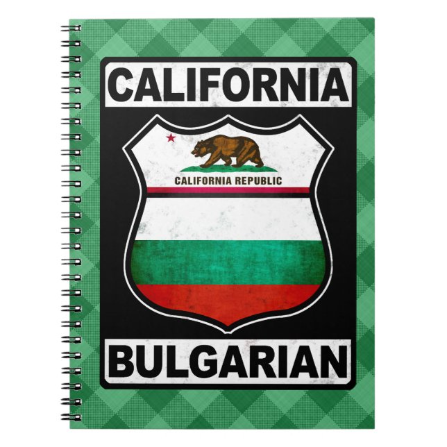 California Bulgarian American Notepad Notebook (Front)