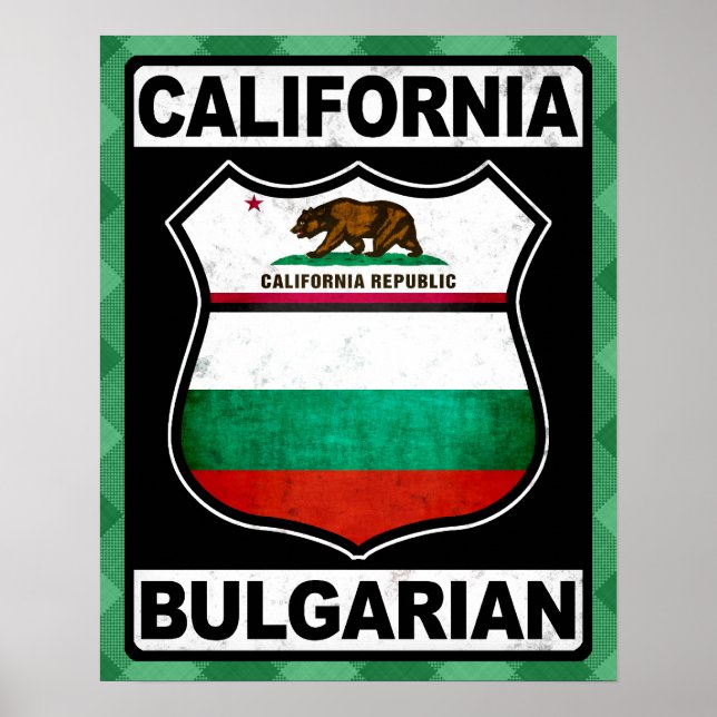 California Bulgarian American Poster Print (Front)