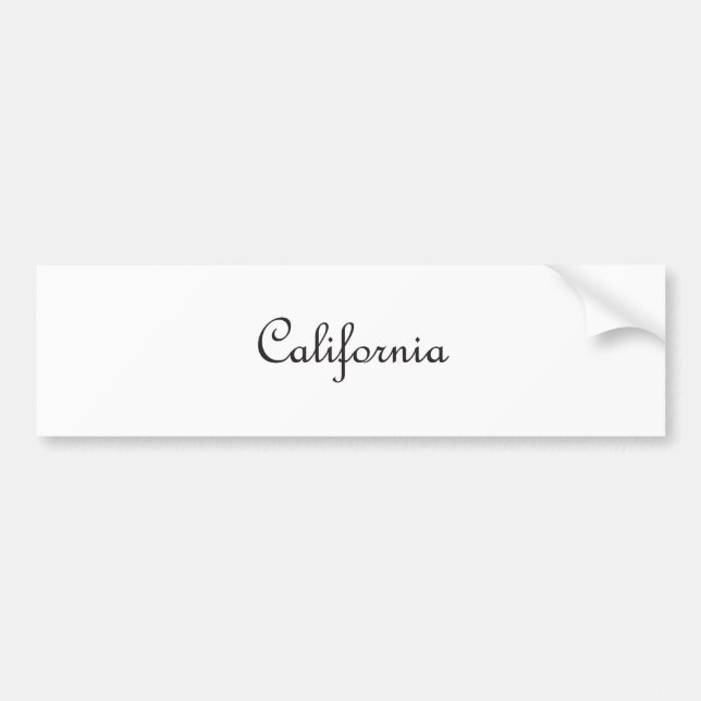 California Bumper Sticker (Front)