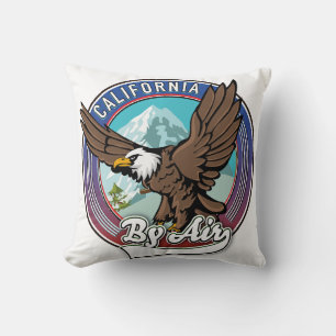 California By Air travel patch Cushion