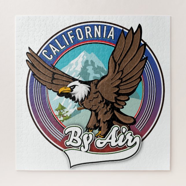 California By Air travel patch  Jigsaw Puzzle (Vertical)