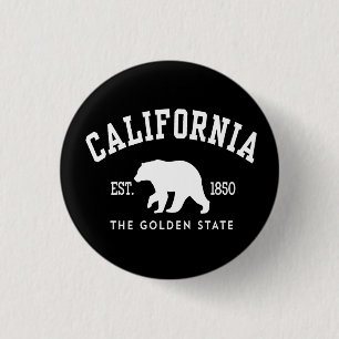 California CA Bear 3 Cm Round Badge
