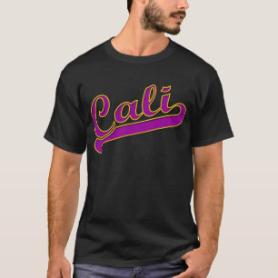 California Cali Logo Purple Yellow T-Shirt